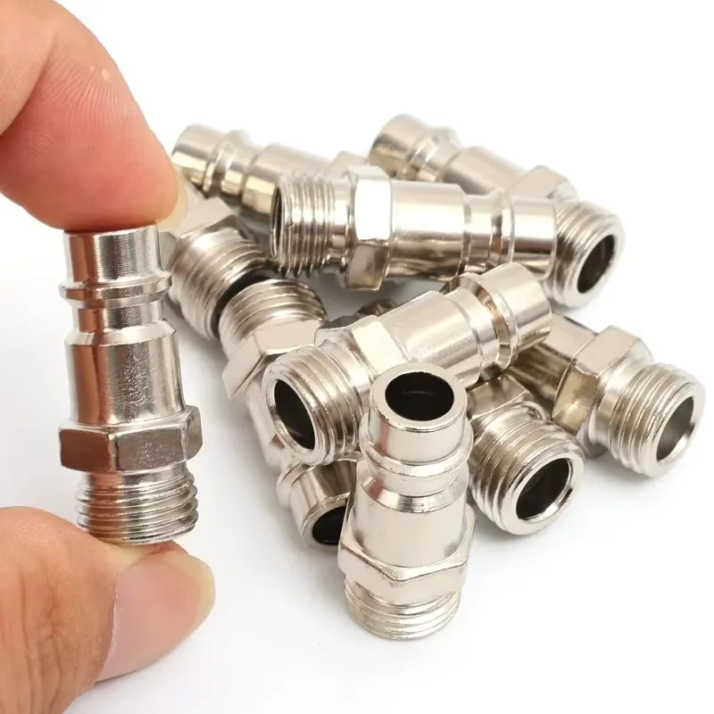 1/4 NPT Male Thread Quick Coupler, American/European Universal Pneumatic Quick Connect, Customizable Air Fittings