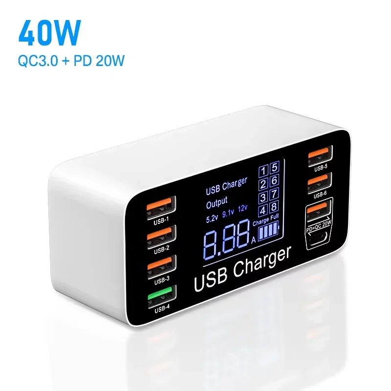 ASOMETECH 60 W Quick Charge QC 3,0 4,0 USB Ladegerät Adapter USB C Ladegerät Telefon Tablet Schnelle Ladegerät Für iPhone 12 Pro xiaomi huawei samsung 4