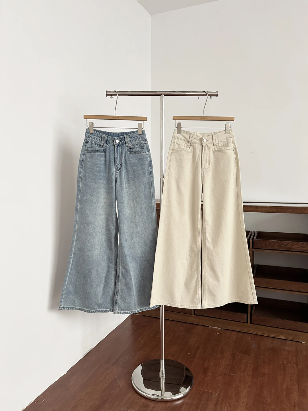 

High Waist Wide Leg Denim Jeans Women's Summer New Style Loose Slimming Versatile Straight Tube Micro Flared Long Pants