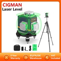 CIGMAN CM-701T 3x360° Laser Level with 1.5m Tripod, Remote Control, Self-Leveling, 3.7V 4000mAh Battery, IP54 IP Rating