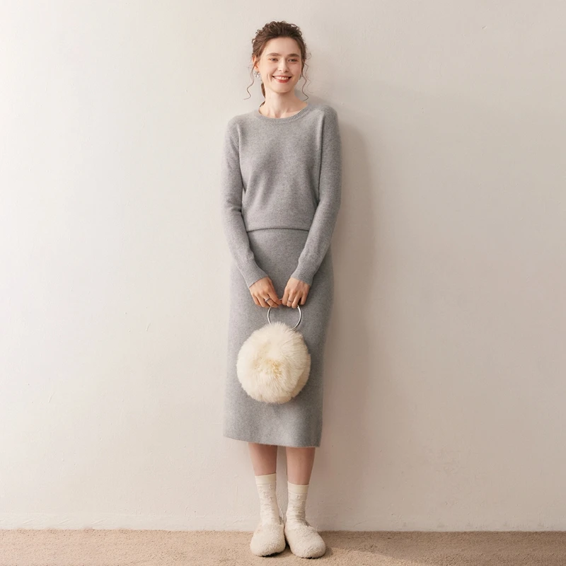 

ANGEL женский 100% кашемировый свитер, базовый пуловер с круглым вырезом, осень-зима, новая мода, кашемировый трикотаж с длинными рукавами, мягкие удобные топы