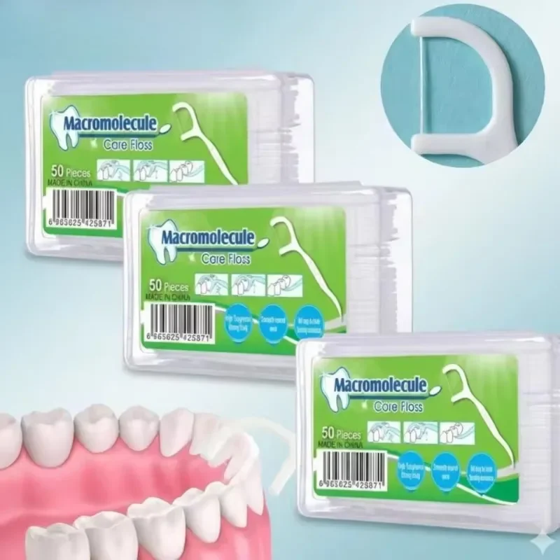 50/100/150/200/250PCS Disposable Flosses Home Plastic Toothpick Bow Pick Floss Box Toothpick Dental Supplies Ultra-fine Floss