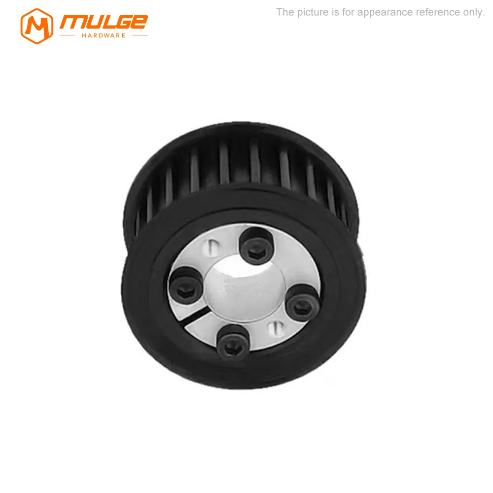 HTD8M 20T/22T/24T/25T/26Teeth Timing Pulley Keyless Bushing Bore 8/9/10/12-25 mm 8M Synchronous Wheel For Belt Width 25/30mm