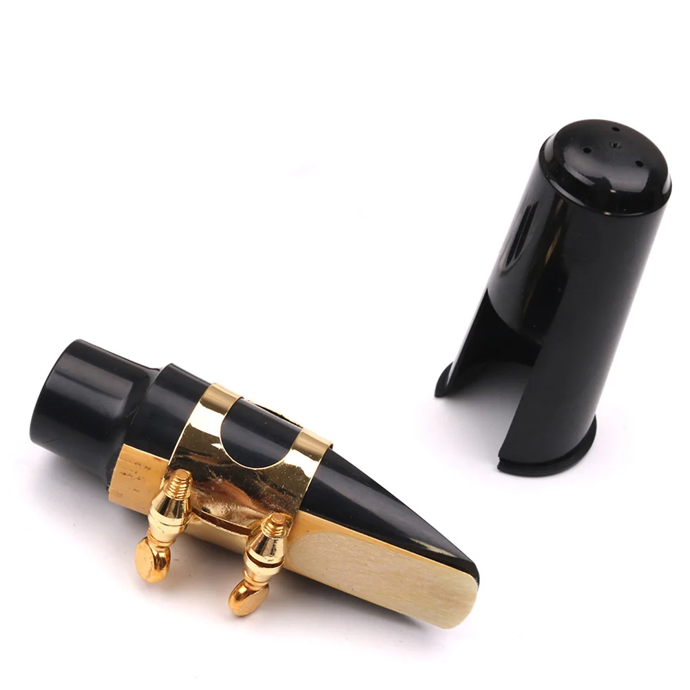 1 set 1 Set Alto Saxophone Mouthpiece Kit With Cleaning Brush Ligature Cap Reed Tool For Sax Musical Instrument Accessories