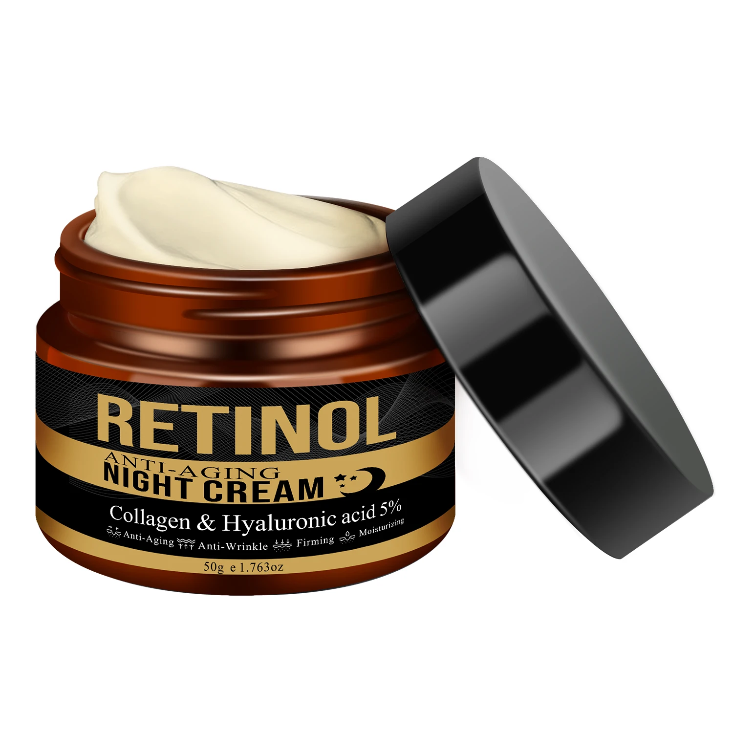 

Мужской увлажняющий крем - обогащенный ретинолом, коллагеном и гиалуроновой кислотой для ночного крема против морщин, укрепляющего и старения.