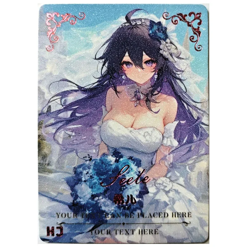 Anime Goddess Story Rare HJ Collectible Card Keqing Silver Wolf Hu Tao Raiden Shogun Kafka Nahida Toys for boys Birthday Present