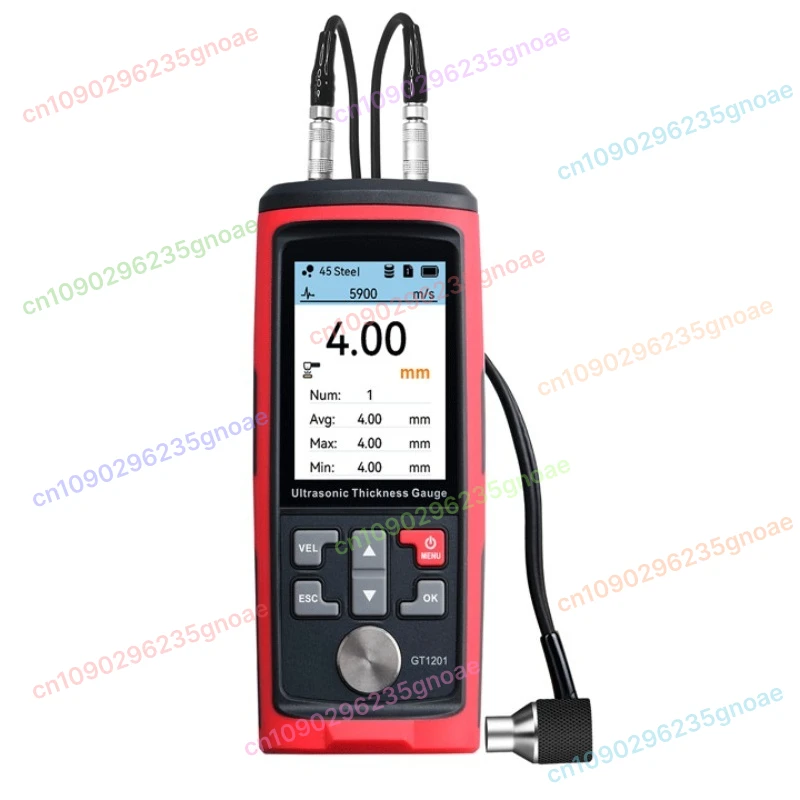 

Ultrasonic Thickness Gauge GT1201 High Precision Meter for Metal Glass Plastic with Color Display Data Storage & Software