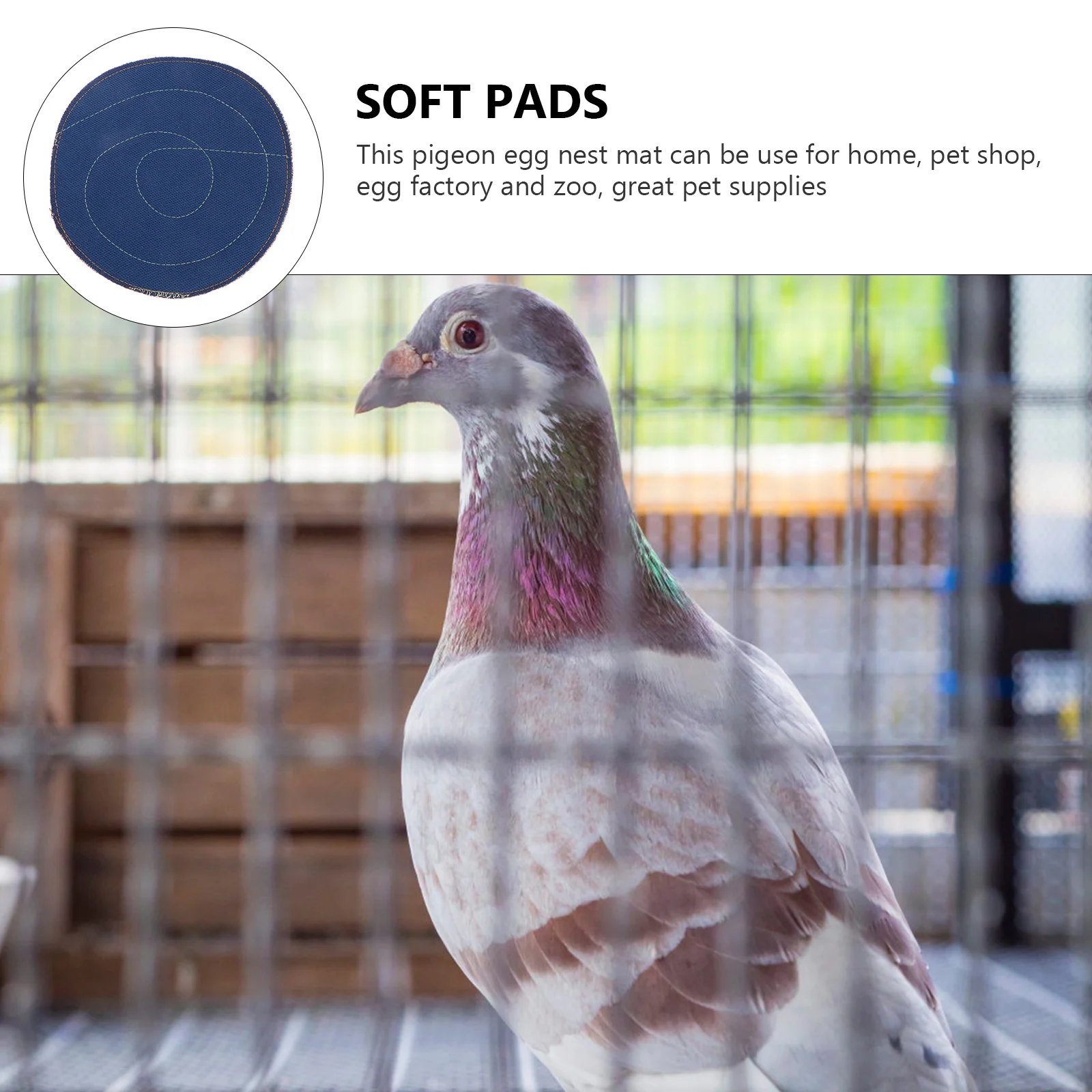 

10pcs Pigeon Nest Mat Black Reusable Breathable Non-Slip Bottom For Breeding Egg Pad Bird Nest Cushion Supply Accessory Pet Cage