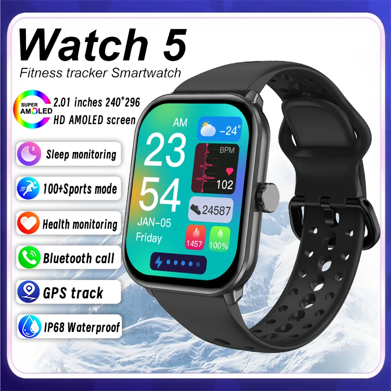 2026 New Watch 5 Smart Watch Men Women 2.01
