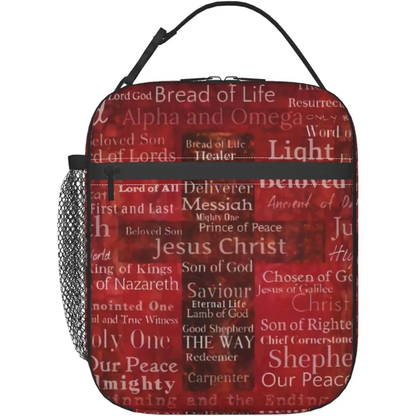 

The Names Of Jesus Christ From The Bible Art Adult Reusable Insulated Lunch Box Bag Insulated Lunch Tote Bag With Multiple