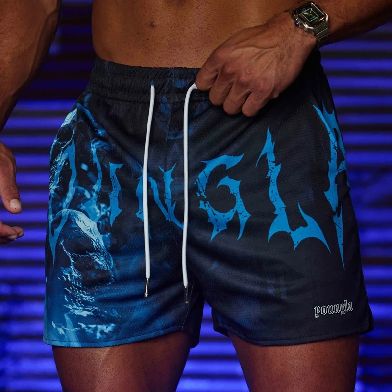 Shorts courts respirants de style américain pour hommes, pantalons de plage d'entraînement de course, shorts de sport d'été, fitness, séchage rapide, nouveau