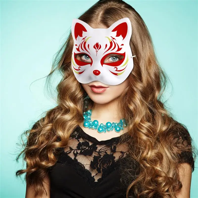 10/6/5/3pcs Masquerade Cat Face Masks maschere per feste fai da te puntelli verniciabili maschere vuote accessori Cosplay per feste