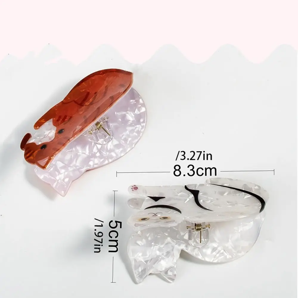 Y2k Animal Cat Hair Claw Cute Grab Clip Headdress Hair Clip Headwear Cartoon Shark Clip Girl