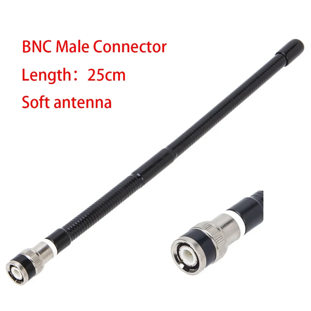 BNC ชายอินเทอร์เฟซ 27MHz เสาอากาศวิทยุสําหรับ IC-V8 IC-V80 IC-V82 TK100 TK300 CP500 Walkie Talkie อุปกรณ์เสริม