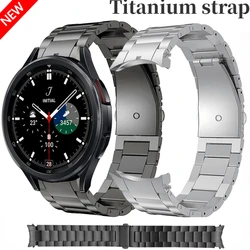 Titanium alloy watch strap For Samsung Galaxy watch 7 6 5 40mm 44mm 45mm High end wristband For Watch 6 4 Classic 47mm 46mm 43mm
