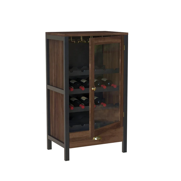Factory Supply Sideboard Cabinet Home Furniture Mini Corner Movable Bar Wine Display image 4