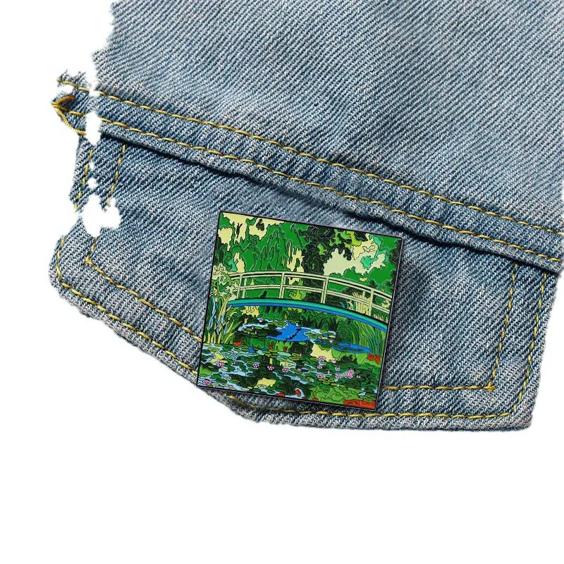 خمر الشريط المينا دبابيس مخصصة تحصل على DEJA VU HUH دبابيس التلبيب شارات مجوهرات بسيطة هدية للأطفال الأصدقاء