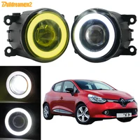 2 piezas 30W H11 luz antiniebla Angel Eye DRL para Renault Clio IV 2012-2019 coche LED COB antiniebla lámpara de circulación diurna de alto brillo
