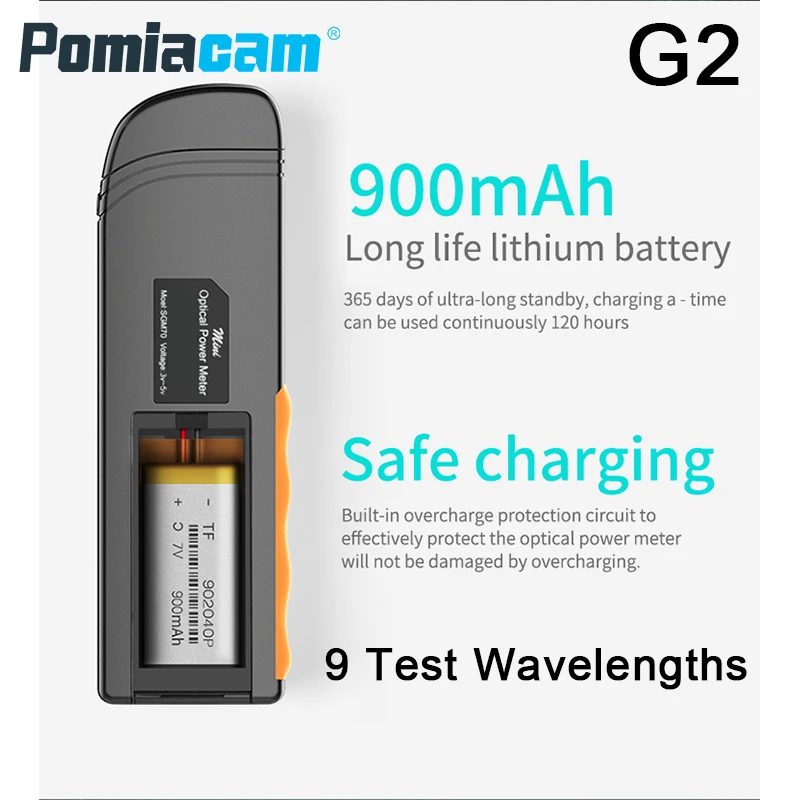 g2-光パワーメーターミニフリップカバー-9-波長高精度-oled-usb-ftth-ファイバーテスターマルチインターフェースホットセール-900mah