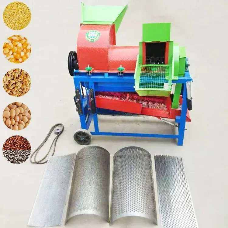 

Multi-function Diesel or Electric Small Scale Sorghum Soybean Paddy Rice Wheat Peeler /Corn Sheller Thresher Machine
