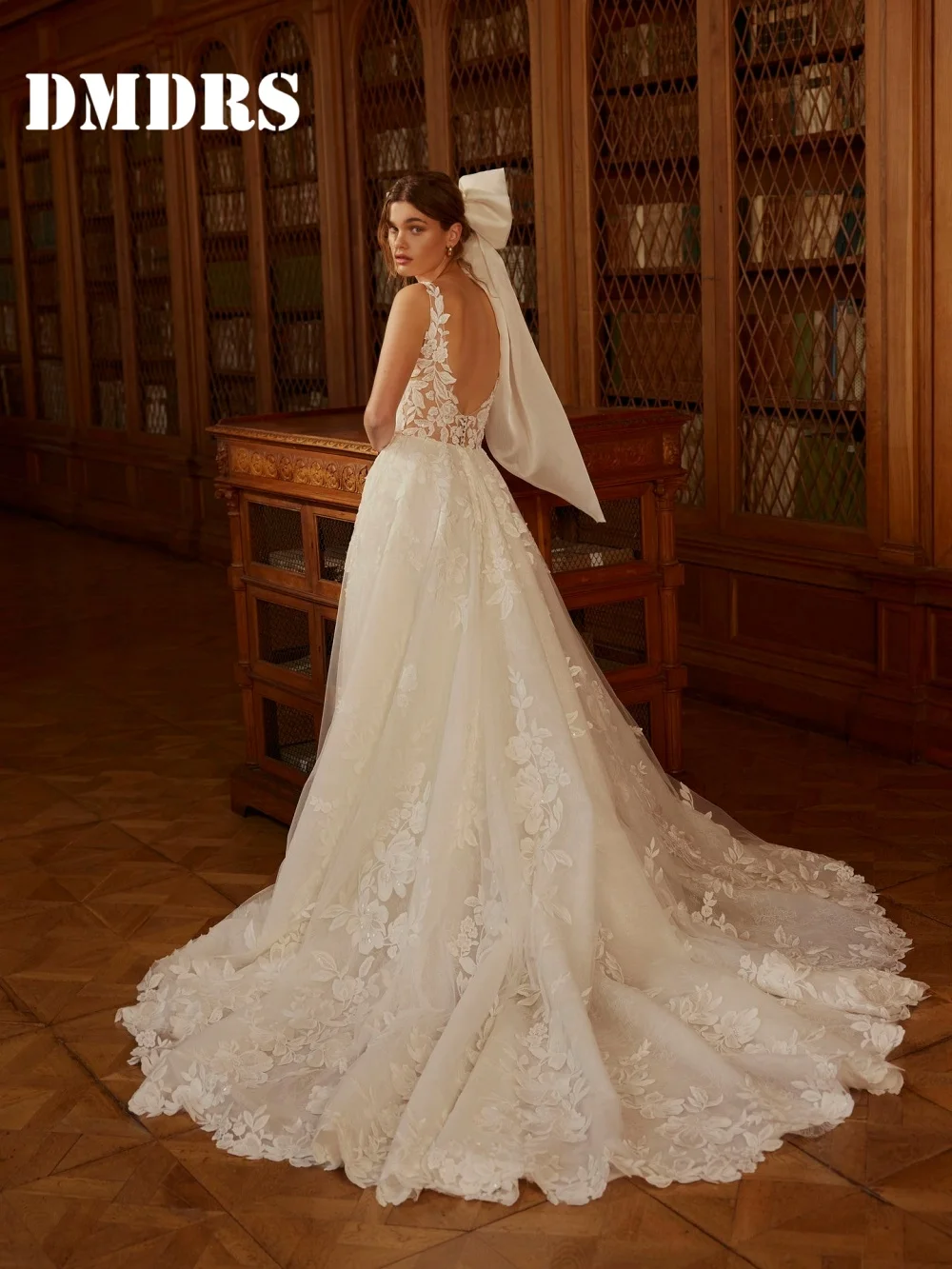 Romantische Brautkleider mit Spaghettiträgern, elegante A-Linie-Brautkleider, einfache bodenlange Brautkleider aus Tüll, Vestidos De Novia