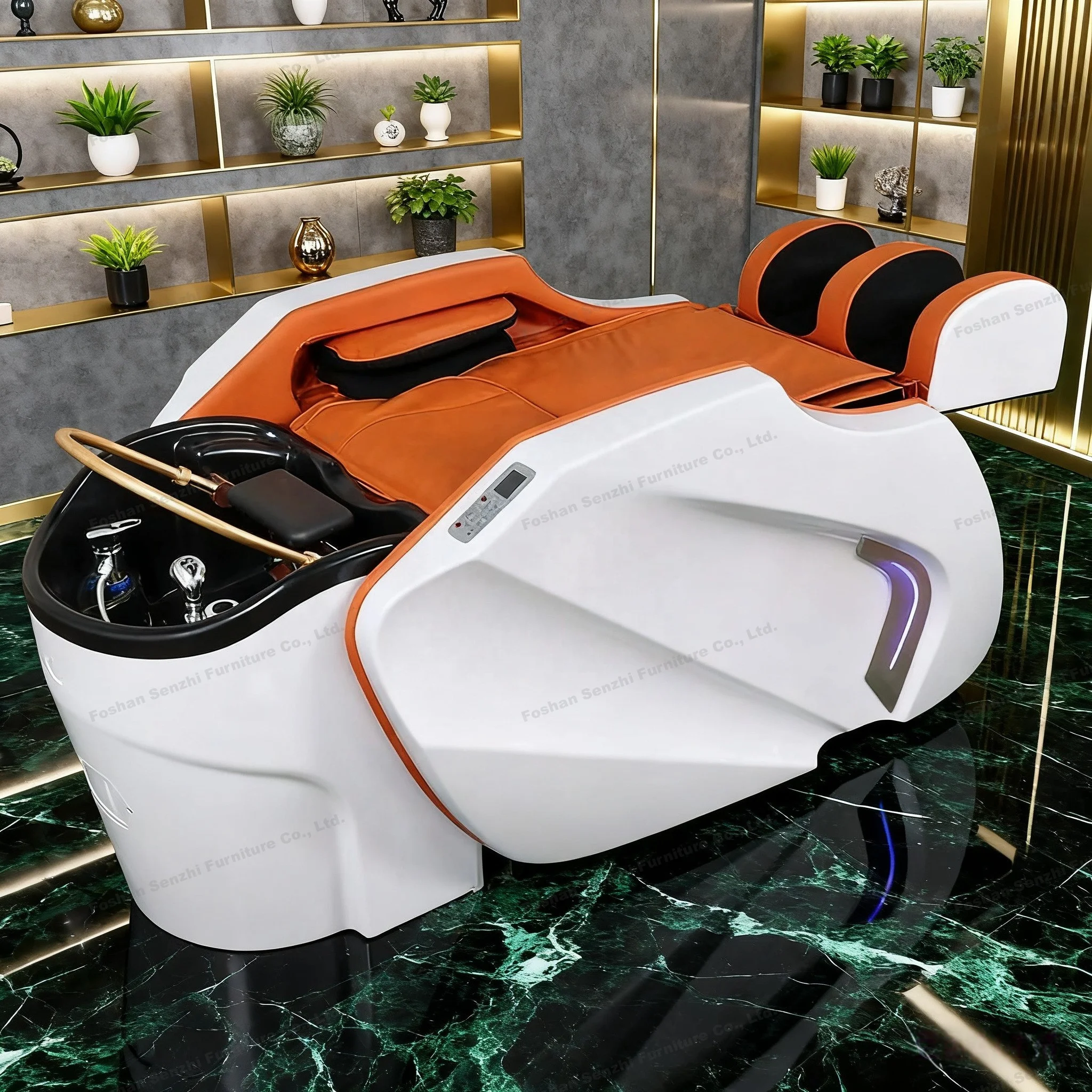 

High Quality Electric Salon Furniture Spa Beauty Bed Multi-function Shampoo Body Massage One-piece Massage Table