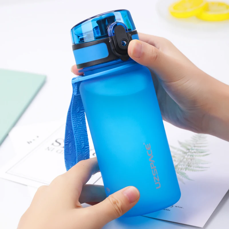 350ML Sport Water Bottle With Time Marker Girl Kids Portable Leakproof Eco-friendly No Smell Tritan Plastic Drinkware BPA Free