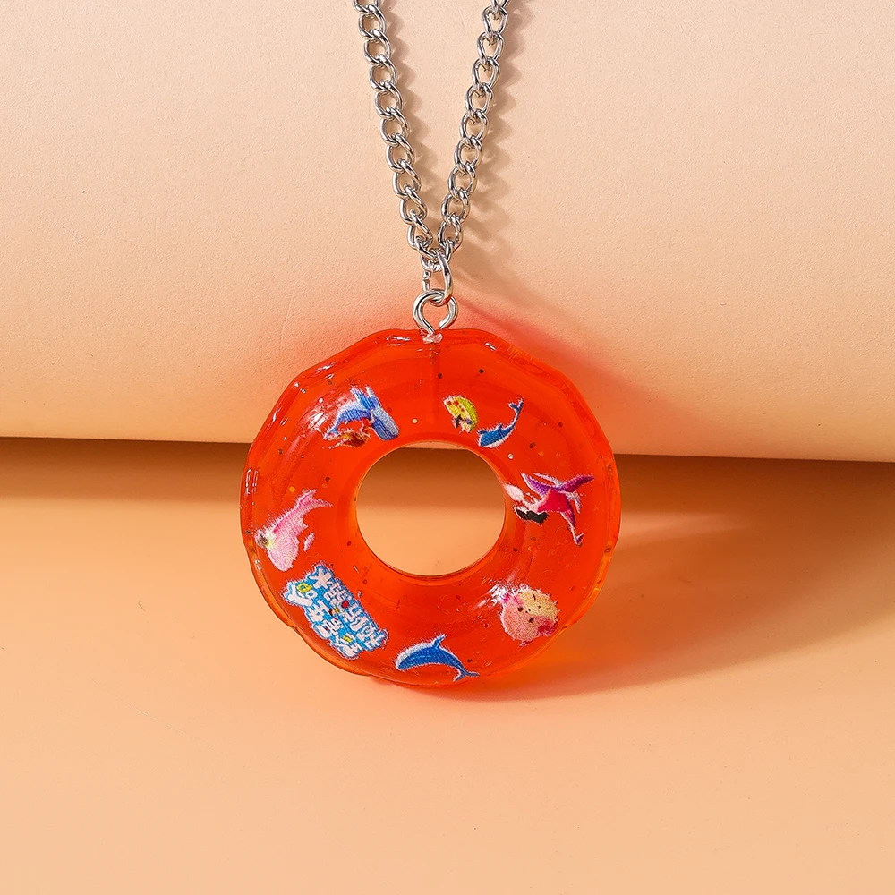 Aihua Nette Böhmen Neue 3D Lustige Schwimmen Ring Halskette für Frauen Mädchen Sommer Strand Party Urlaub Schmuck Kinder Geburtstag Geschenke – Detail 11