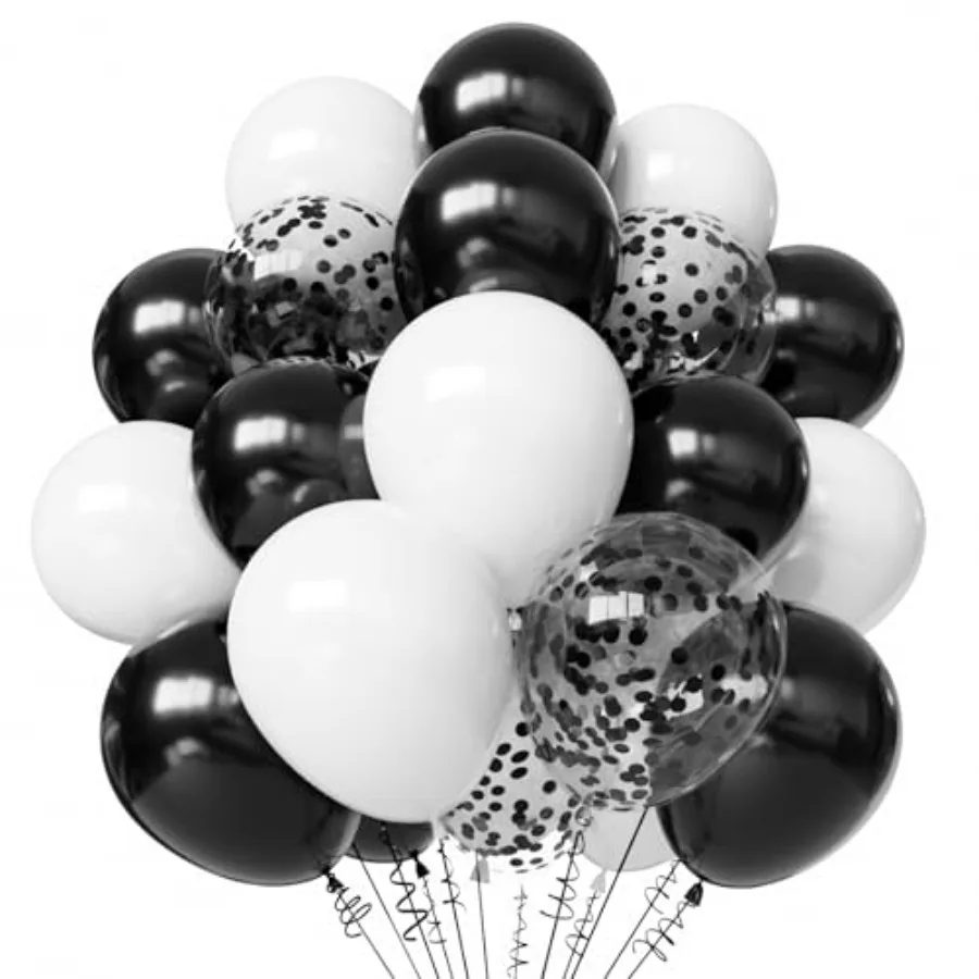 

Balloons, 50pcs 12 inch Confetti Balloons for Graduation Theme Party Supplies Wedding Birthday Graduation Party Decorations