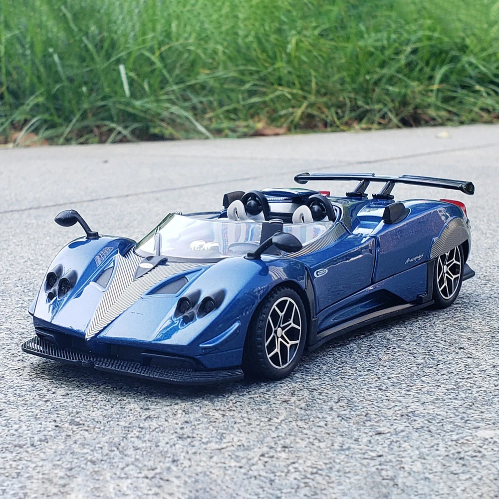 

1:32 PAGANI Zonda HP R Miniature Car Diecast Alloy Model Toys Doors Opened Rubber Tire with Pull Back Vehices Collecting Hobbies