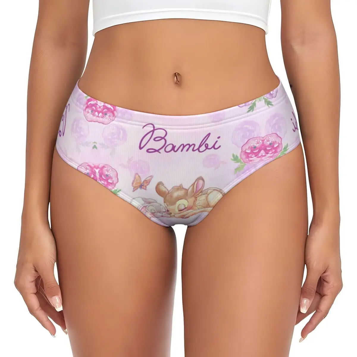 Custom Bambi Sleep การ์ตูนกางเกงในสตรีกางเกงยืดสบาย