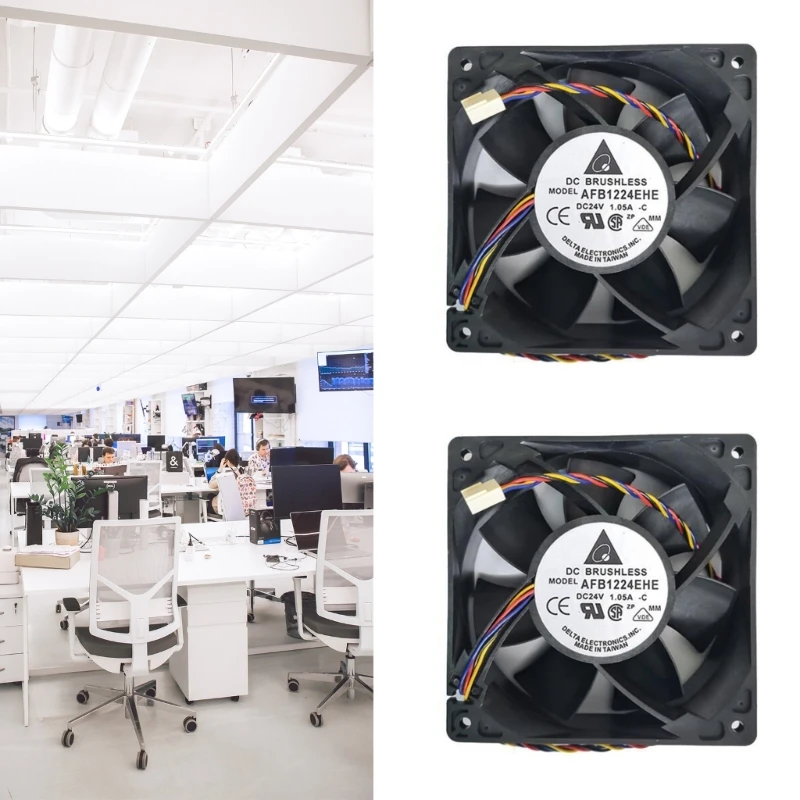 Ventilador refrigeração para cpu, substituição para afb1224ehe 24v 1.05a 12038 12cm, inversor ar,