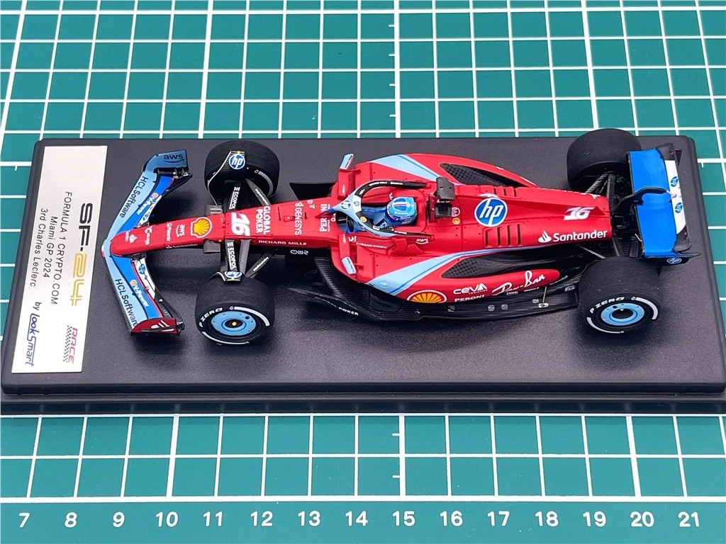 

LookSmart 1:43 F1 2024 SF-24 Leclerc Miami Third Place Simulation Limited Edition Resin Metal Static Car Model Toy Gift