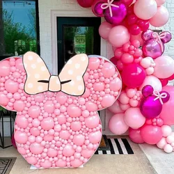 Giant Mouse Head Shape Mosaic Balloon DIY Frame Stand Filling Balloons Box With Bow Girls Princess Birthday Party Backdrop Decor