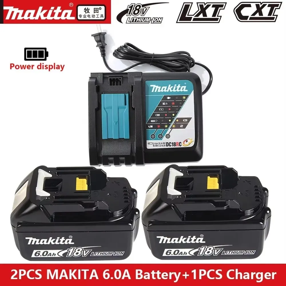 

Makita-batería recargable de iones litio para herramientas eléctricas, pila repuesto 18V, 6Ah, 18650, BL1860B, BL1860, BL1850