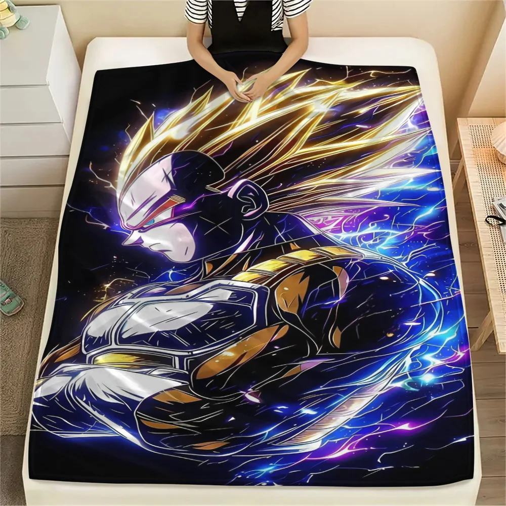 Goku Multipurpose Printed Flannel Blanket, Warm Daily Essential for Bed, Sofa, Chair, Bedroom & Journey.-TING