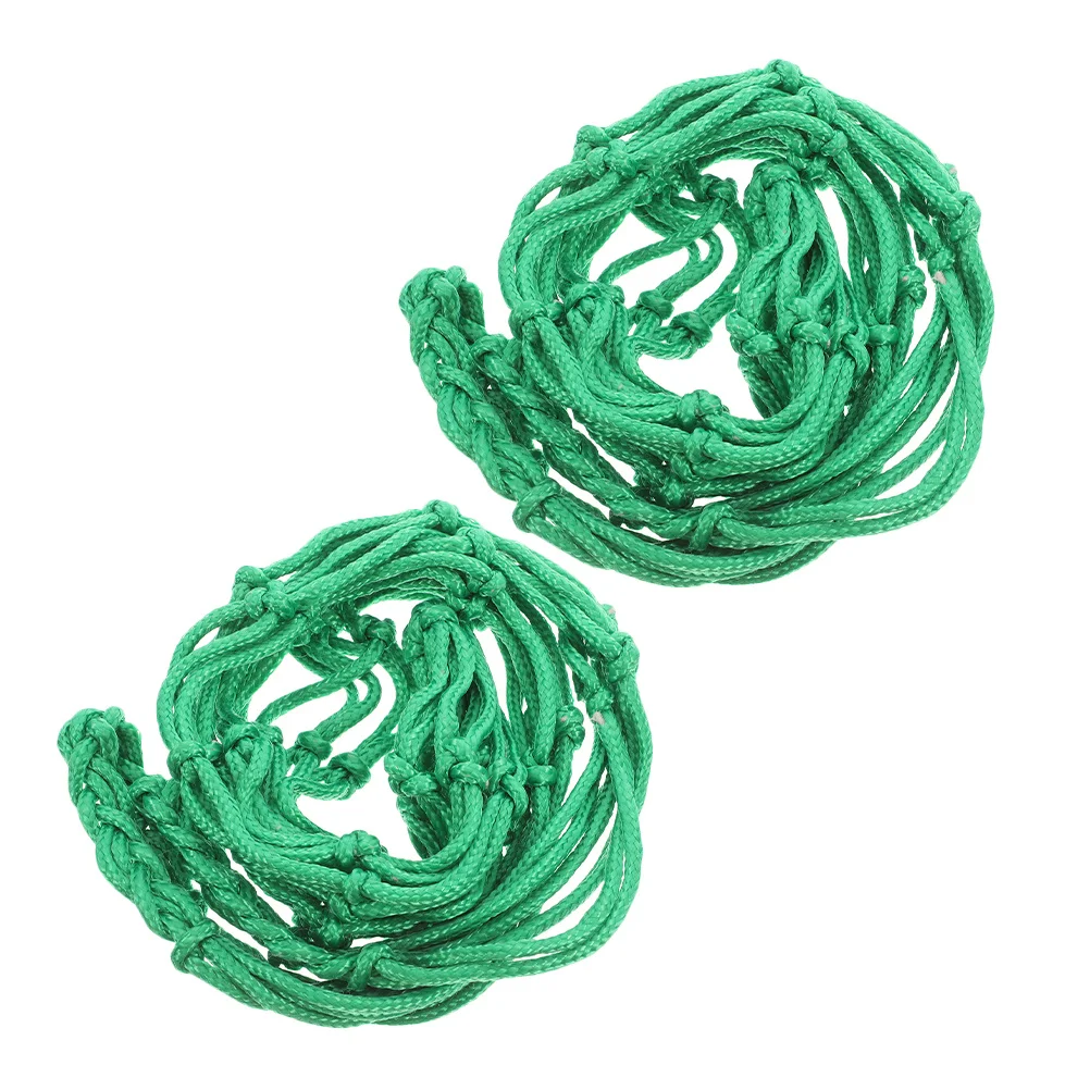 

2Pcs Hanging Livestock Feeding Net Bag Nylon Mesh Slow Feed Hay Feeder Bag for Goats Horses Sheep Cattle Outdoor