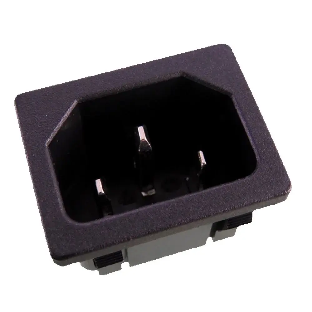 1pcs Black 250v 10a IEC320 C14 C13 3 sprong AC PDU UPS snap power outlet 3pin electrical Panel Receptacle AC socket