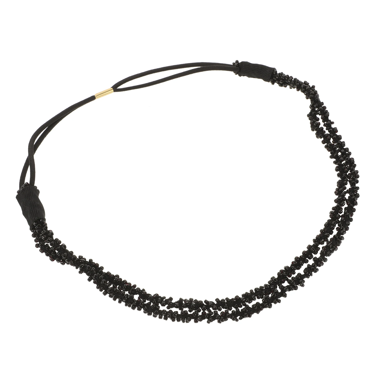 

Boho Beaded Head Chain Elegant Stretchy Headband Women'S Fashion Hair Accessory Bridal Wedding Jewelry Statement Headpiece