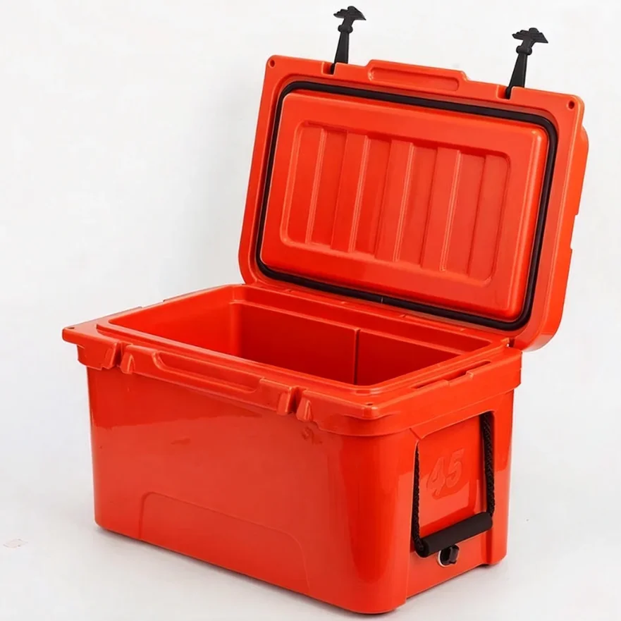 Rotomolded Pink Custom Logo 45L Waterproof Leak-Proof Thermal Compressor Cooler Portable Eco-Friendly Foldable Reusable for Food