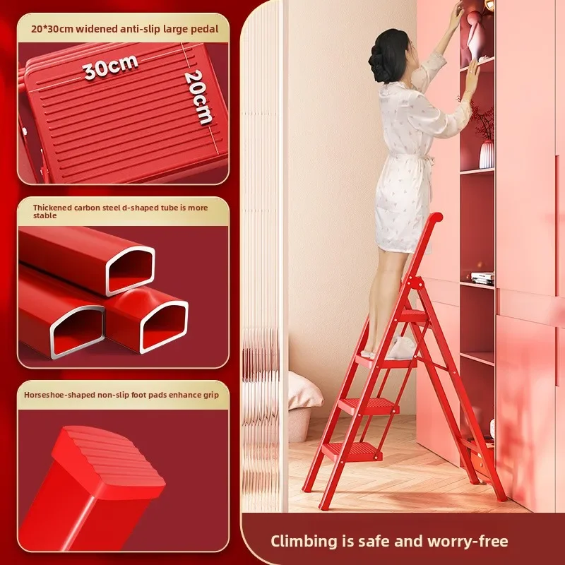 

Durable Household Goods Ladder Household Folding Telescopic Housewarming Folding Ladder Herringbone Ladder