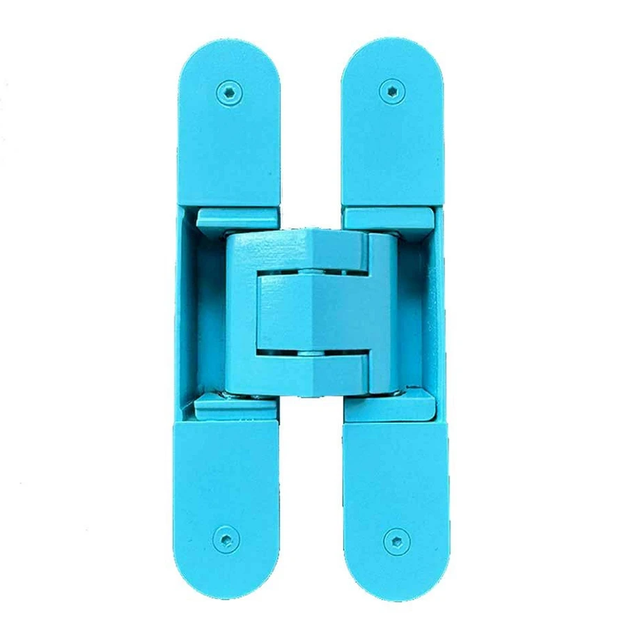 

Blue Red 180° High Quality 300kg Silver Gold Black Finishing 180 Degree Heavy Concealed Door Hidden Hinge for Aluminum Door