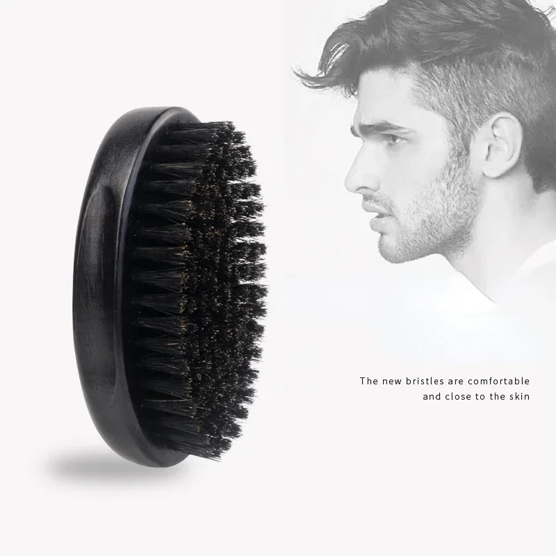 Professional Soft Boar Bristle Wood Beard Brush Hairdresser Shaving Brush Comb Men Mustache Comb Kit With Gift Bag Hair Comb Set