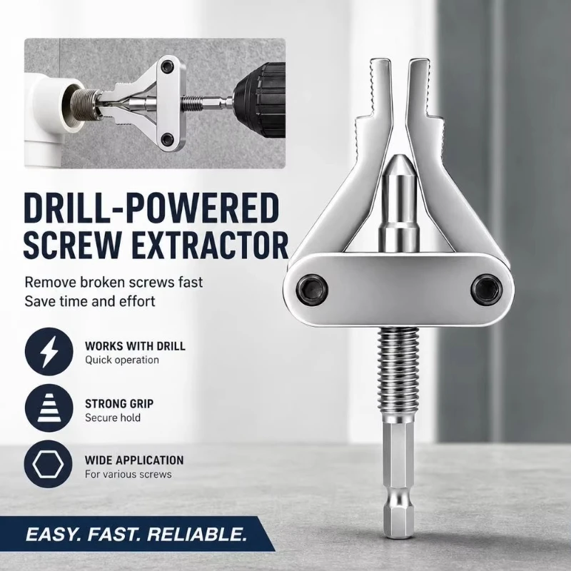 Multifunctional Handheld Drill Wire Extractor 1 Inch Rusty Faucet Integrated Tool Extraction for Home Repair ﻿