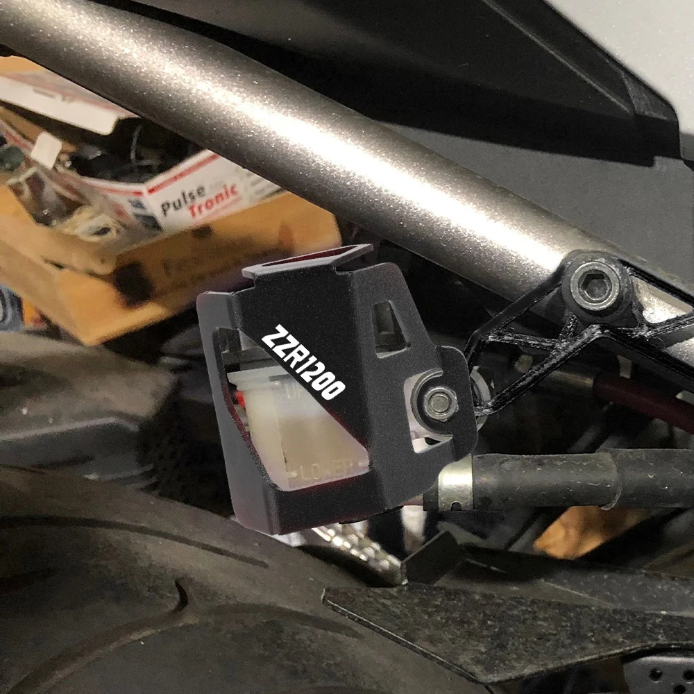 

For Kawasaki ZZR1200 ZZR 1200 2002 2003 2004 2005 Motorcycle Accessories CNC Rear Brake Fluid Reservoir Cover Guard Protector