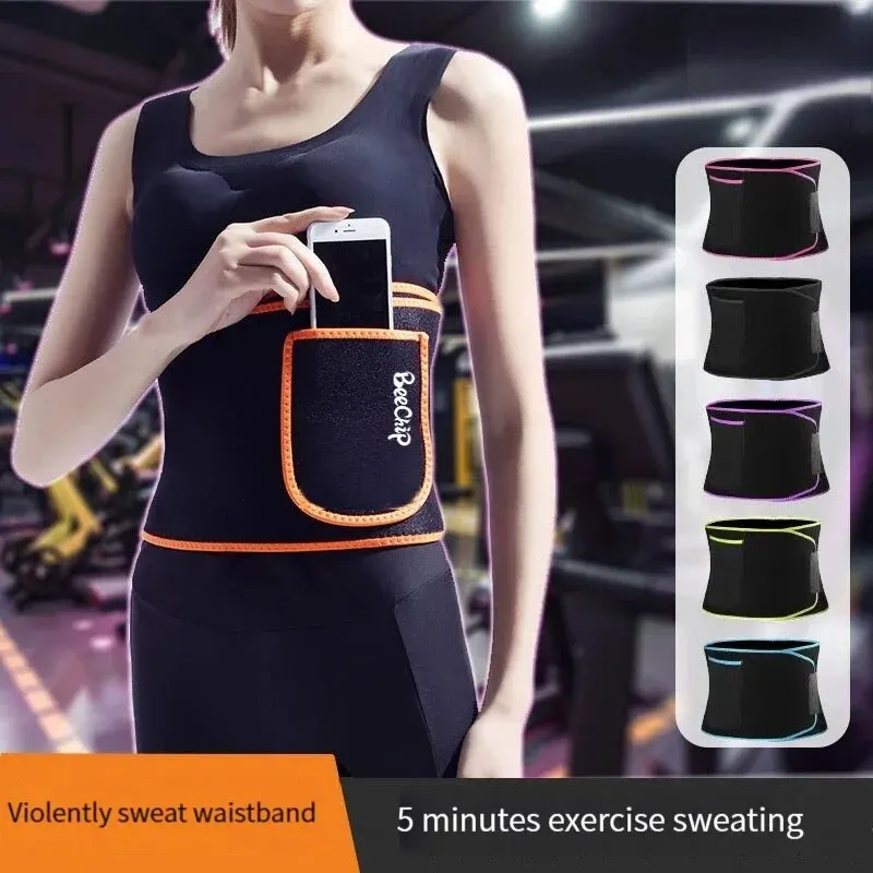 Waist Trimmer for Women and Men Sweat Band Waist Trainer for High-Intensity Training & Workouts