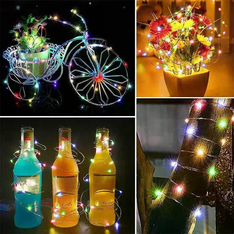5M Copper Wire LED String Lights Holiday Fairy Lights Garland Christmas Tree Decor Wedding Party DIY
