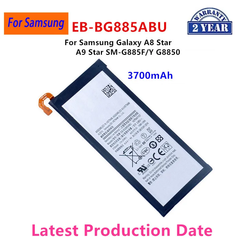 Brand New EB-BG885ABU 3700mAh Replacement Battery For Samsung Galaxy A8 Star A9 Star SM-G885F/Y G8850 Batteries