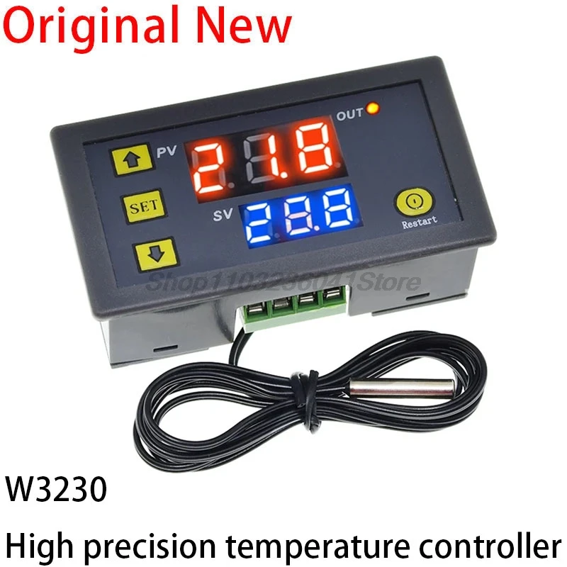 1PCS DC 12V 24V AC 110V 220V W3230 Temperature Controller Digital Thermostat LED Diaplay NTC Sensor Temperature Control Switch