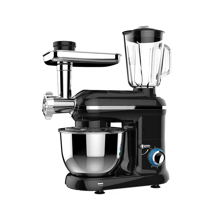 5-in-1Multifunctional Kitchen Appliances, 1500W 4.5L Stainless Steel Bowl With Blender And Meat Grinder Stand Mixer/